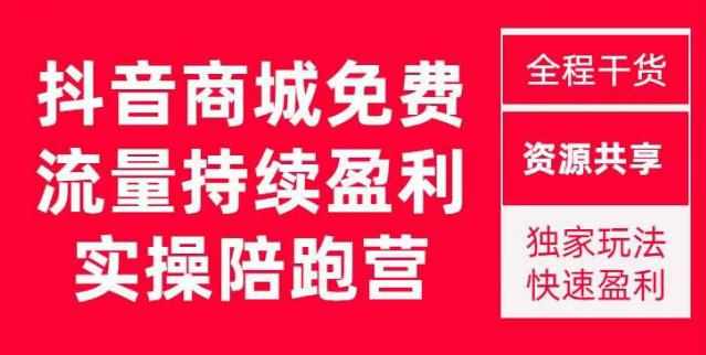 抖音商城搜索持续盈利陪跑成长营，抖音商城搜索从0-1、从1到10的全面解决方案-泰戈创艺资源库