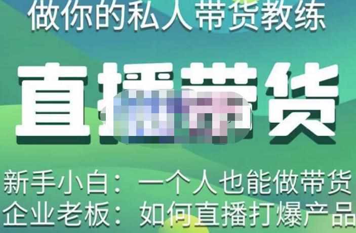 硬核传媒·直播带货（私人教练），实操实战教学，通俗易懂，学完后新手小白一个人也能做带货-泰戈创艺资源库