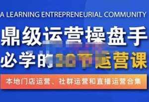 鼎级运营操盘手必学的38节运营课,深入简出通俗易懂地讲透,一个人就能玩转的本地化生意运营技能-泰戈创艺资源库