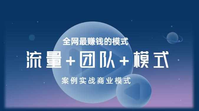 王冲老师《流量+团队+模式》商业模式实战课，全网最赚钱的模式-泰戈创艺资源库