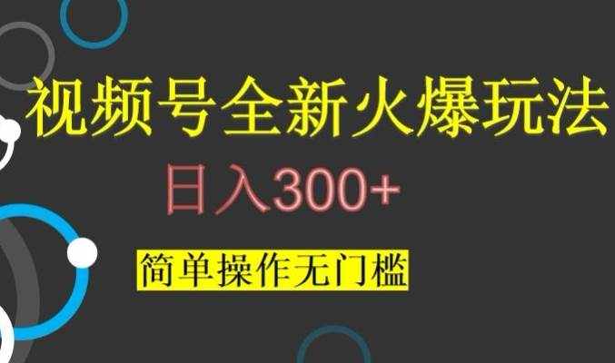 视频号最新爆火玩法，日入300+，简单操作无门槛【揭秘】-泰戈创艺资源库