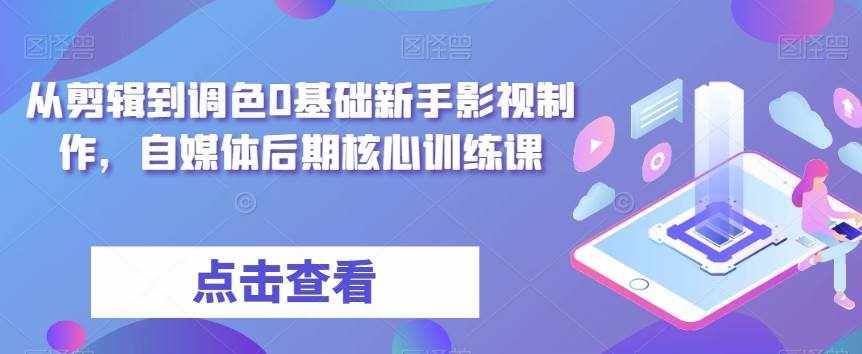 从剪辑到调色0基础新手影视制作，自媒体后期核心训练课-泰戈创艺资源库