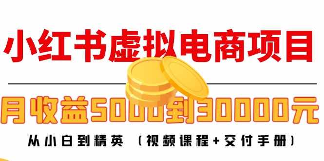 小红书虚拟电商项目：从小白到精英 月收益5000到30000 (视频课程+交付手册)-泰戈创艺资源库