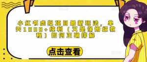 小红书虚拟项目最新玩法,单天1000+纯利(又是保姆级教程文档)-泰戈创艺资源库