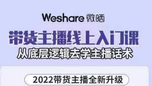 大木子·带货主播线上入门课,从底层逻辑去学主播话术-泰戈创艺资源库