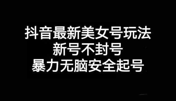 抖音最新美女号玩法，新号不封号，暴力无脑安全起号【揭秘】-泰戈创艺资源库