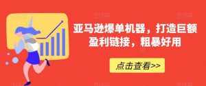 亚马逊爆单机器,打造巨额盈利链接,粗暴好用-泰戈创艺资源库