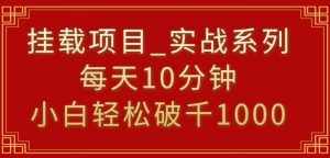 挂载项目，小白轻松破1000，每天10分钟，实战系列保姆级教程【揭秘】-泰戈创艺资源库