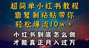 小红书博主到底怎么做，才能复制粘贴不封号，还能爆流引流疯狂变现，全是干货【揭秘】-泰戈创艺资源库
