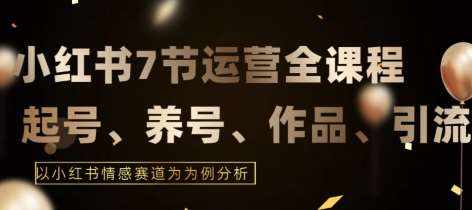 7节小红书运营实战全教程，结合最新情感赛道，打通小红书运营全流程【揭秘】-泰戈创艺资源库