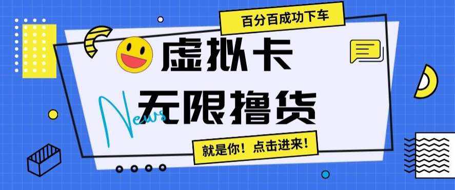 虚拟卡无限撸货,百分百成功下车【仅揭秘】-泰戈创艺资源库