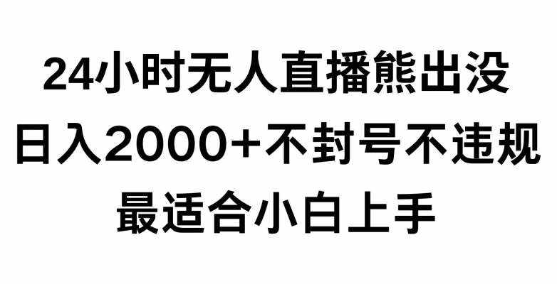 快手24小时无人直播熊出没，不封直播间，不违规，日入2000+，最适合小白上手，保姆式教学【揭秘】-泰戈创艺资源库