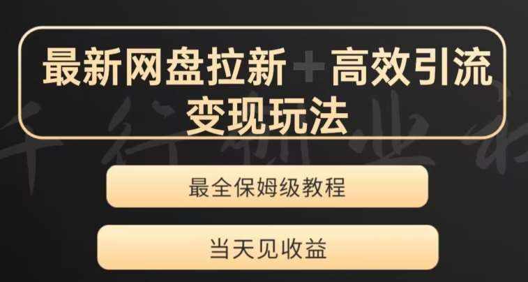 最新最全夸克网盘拉新变现玩法，多种裂变，举一反三变现玩法【揭秘】-泰戈创艺资源库