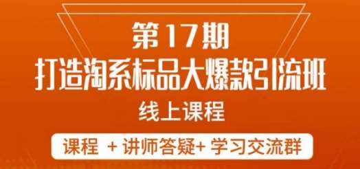 南掌柜-第17期打造淘系标品大爆款，5天线上课-泰戈创艺资源库