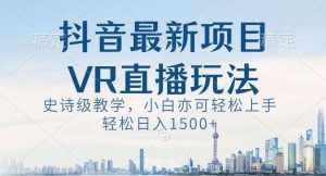 抖音最新VR直播玩法，史诗级教学，小白也可轻松上手轻松日入1500+【揭秘】-泰戈创艺资源库