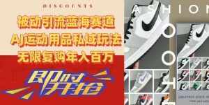 被动引流蓝海赛道，AJ运动用品私域玩法，无限复购年入百万【揭秘】-泰戈创艺资源库