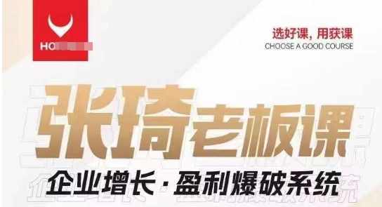 【组合课】张琦张琦老板企业增长·盈利爆破系统(直播专享)-泰戈创艺资源库