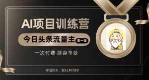 AI项目系列训练营(公众号流量主与今日头条篇)【揭秘】-泰戈创艺资源库