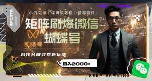 矩阵刷爆微信蝴蝶号创作者分成计划收益的新玩法,日入2000+【揭秘】-泰戈创艺资源库