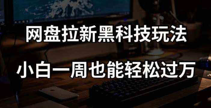 网盘拉新黑科技玩法,小白一周也能轻松过万【全套视频教程+黑科技】【揭秘】-泰戈创艺资源库