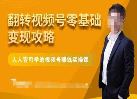 微信视频号零基础变现攻略，人人皆可学的视频号赚钱实操课-泰戈创艺资源库