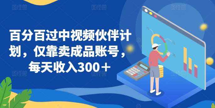 百分百过中视频伙伴计划，仅靠卖成品账号，每天收入300＋【揭秘】-泰戈创艺资源库