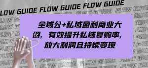 全域公+私域盈利商业大课,有效提升私域复购率,放大利润且持续变现-泰戈创艺资源库