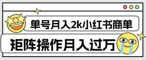 外面收费1980的小红书商单保姆级教程,单号月入2k,矩阵操作轻松月入过万-泰戈创艺资源库