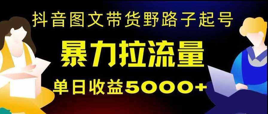 抖音图文带货暴力起号，单日收益5000+，野路子玩法，简单易上手，一部手机即可【揭秘】-泰戈创艺资源库