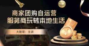 大新哥·商家团购自运营-玩转本地生活-泰戈创艺资源库