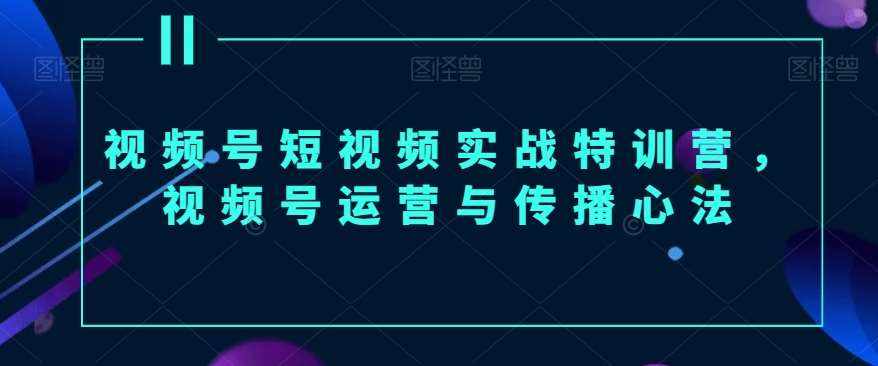 视频号短视频实战特训营，视频号运营与传播心法-泰戈创艺资源库