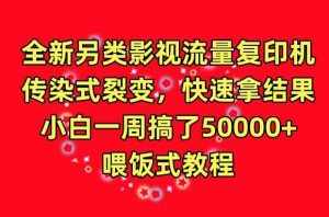 全新另类影视流量复印机，传染式裂变，快速拿结果，小白一周搞了50000+，喂饭式教程【揭秘】-泰戈创艺资源库