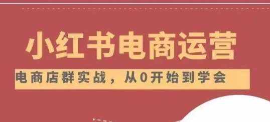 小红书店铺运营从小白到大神2.0，从入门到精通-泰戈创艺资源库