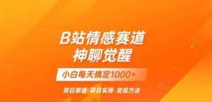 B站情感冷门蓝海赛道秒变现《神聊觉醒》一天轻松变现500+【揭秘】-泰戈创艺资源库