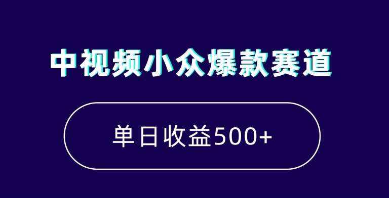 中视频小众爆款赛道，7天涨粉5万+，小白也能无脑操作，轻松月入上万【揭秘】-泰戈创艺资源库