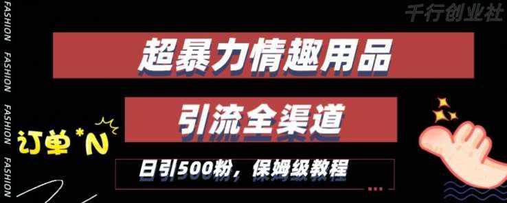 最新情趣项目引流全渠道，自带高流量，保姆级教程，轻松破百单，日引500+粉【揭秘】-泰戈创艺资源库