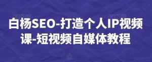 白杨SEO-打造个人IP视频课-短视频自媒体教程-泰戈创艺资源库