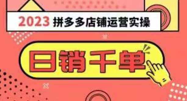 2023拼多多运营实操，每天30分钟日销1000＋，爆款选品技巧大全（10节课）-泰戈创艺资源库