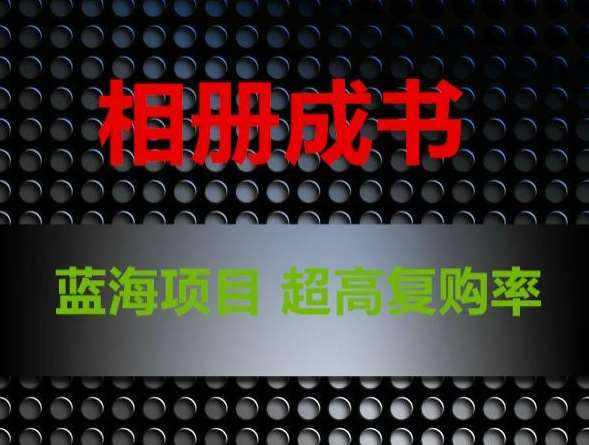 相册成书，蓝海项目，认真操作月入过万【揭秘】-泰戈创艺资源库