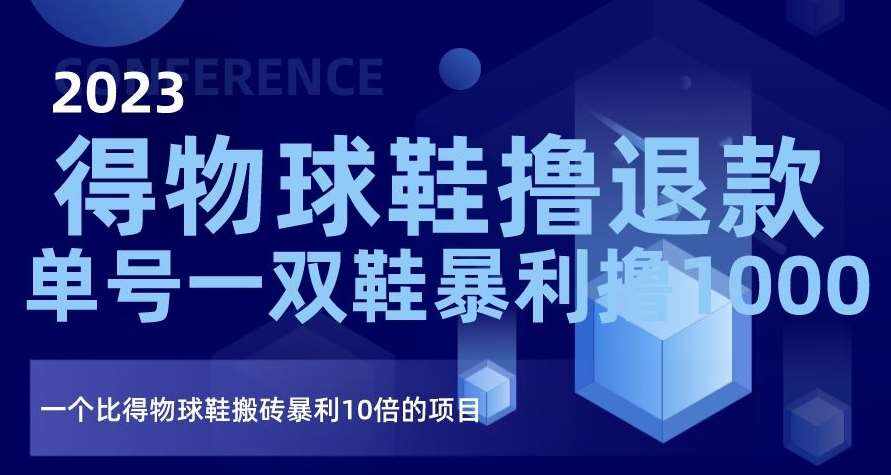 2023得物球鞋撸退款，单号一双鞋暴利撸1000，一个比得物球鞋搬砖暴利10倍的项目【揭秘】-泰戈创艺资源库