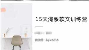 15天淘系软文训练营，跟年入50万的淘系软文导师，学习月收过万的淘系软文-泰戈创艺资源库