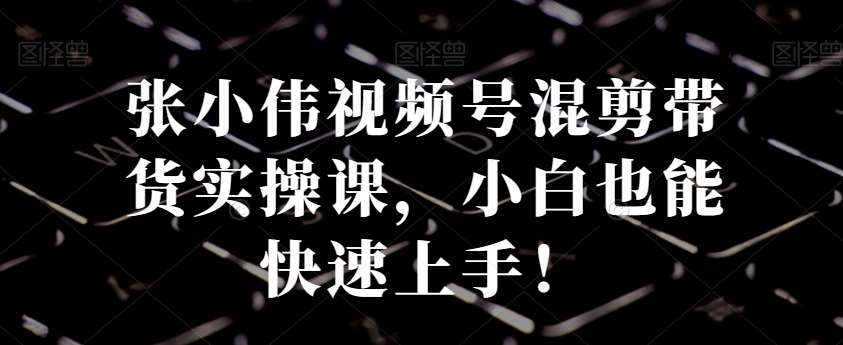 张小伟视频号混剪带货实操课，小白也能快速上手！-泰戈创艺资源库