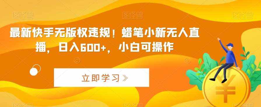 最新快手无版权违规！蜡笔小新无人直播，日入600+，小白可操作【揭秘】-泰戈创艺资源库