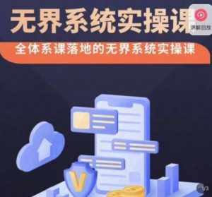 老衲·无界系统实操课,全体系落地无界改版后选择、出价、高投产做付费引流-泰戈创艺资源库