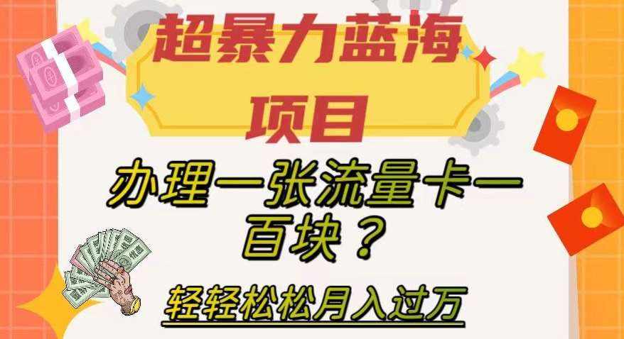 超暴力蓝海项目，办理一张流量卡一百块？轻轻松松月入过万，保姆级教程【揭秘】-泰戈创艺资源库