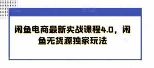 闲鱼电商最新实战课程4.0，闲鱼无货源独家玩法-泰戈创艺资源库