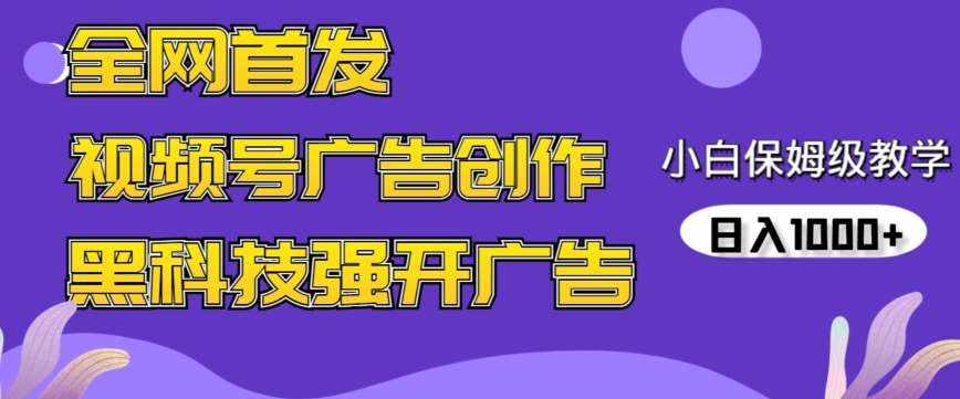 全网首发蝴蝶号广告创作，用AI做视频，黑科技强开广告，小白跟着做，日入1000+【揭秘】-泰戈创艺资源库