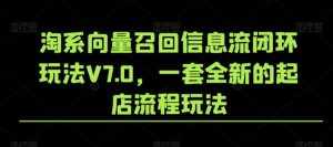 淘系向量召回信息流闭环玩法V7.0,一套全新的起店流程玩法-泰戈创艺资源库
