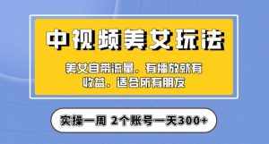 实操一天300+，中视频美女号项目拆解，保姆级教程助力你快速成单！【揭秘】-泰戈创艺资源库