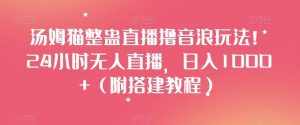 汤姆猫整蛊直播撸音浪玩法!24小时无人直播,日入1000+(附搭建教程)【揭秘】-泰戈创艺资源库